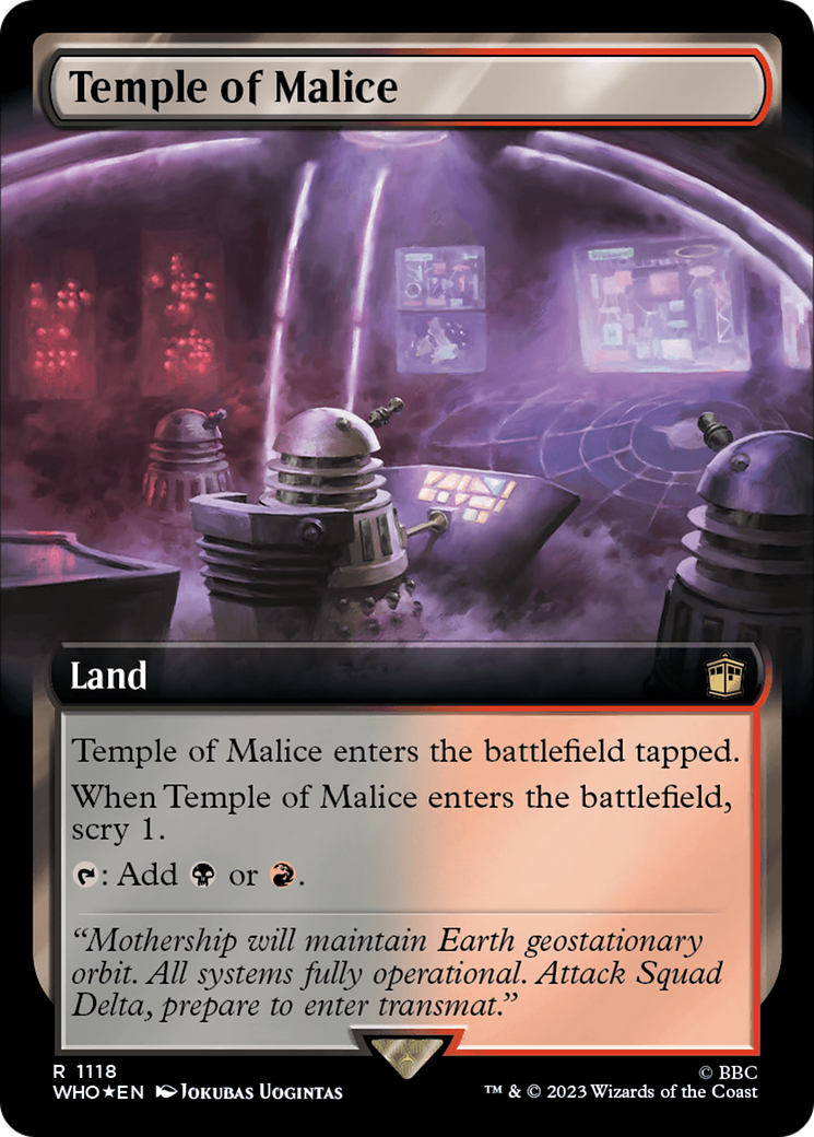 Temple of Malice (Extended Art) (Surge Foil) [Doctor Who] | Galactic Gamez