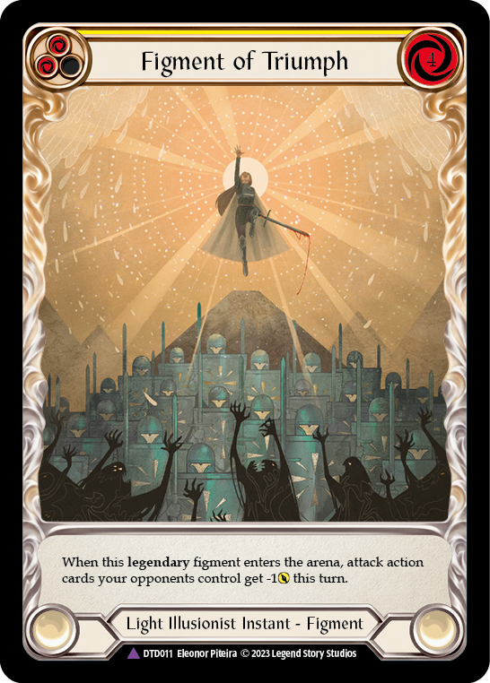 Figment of Triumph // Victoria, Archangel of Triumph (Marvel) [DTD011] (Dusk Till Dawn)  Cold Foil | Galactic Gamez