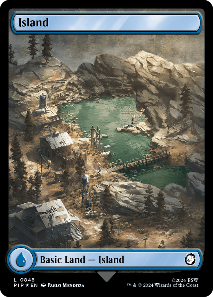 Island (0848) (Surge Foil) [Fallout] | Galactic Gamez