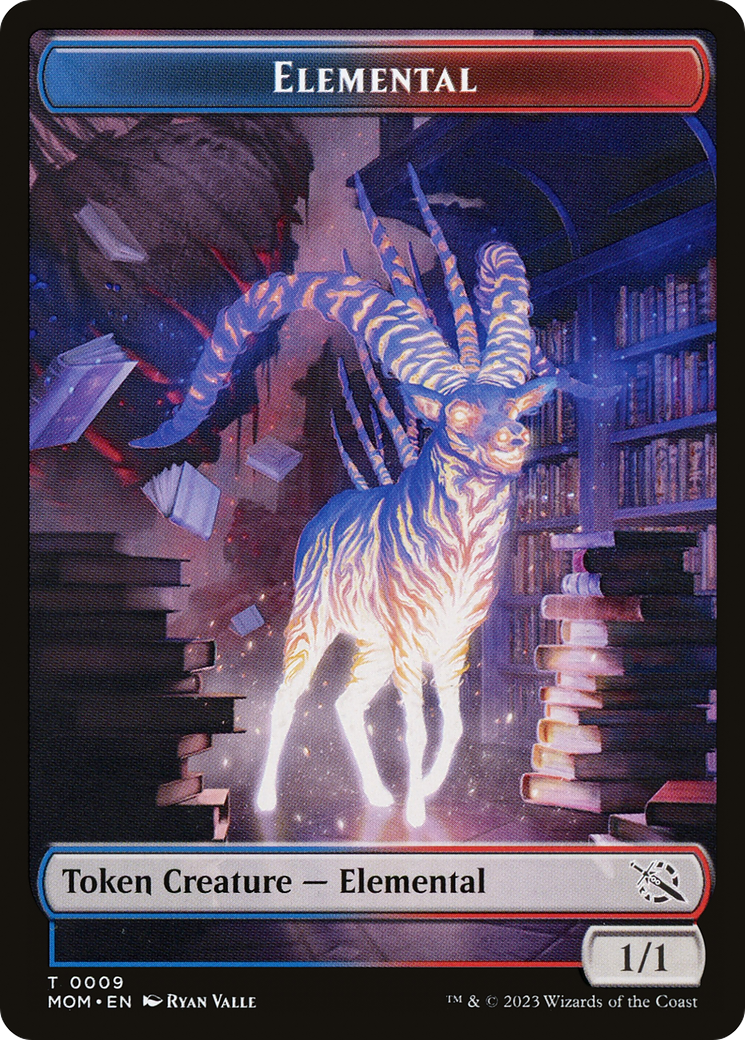 Elemental (09) // Dinosaur Double-Sided Token [March of the Machine Tokens] | Galactic Gamez