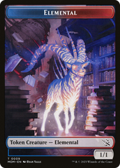 Elemental (09) // Dinosaur Double-Sided Token [March of the Machine Tokens] | Galactic Gamez