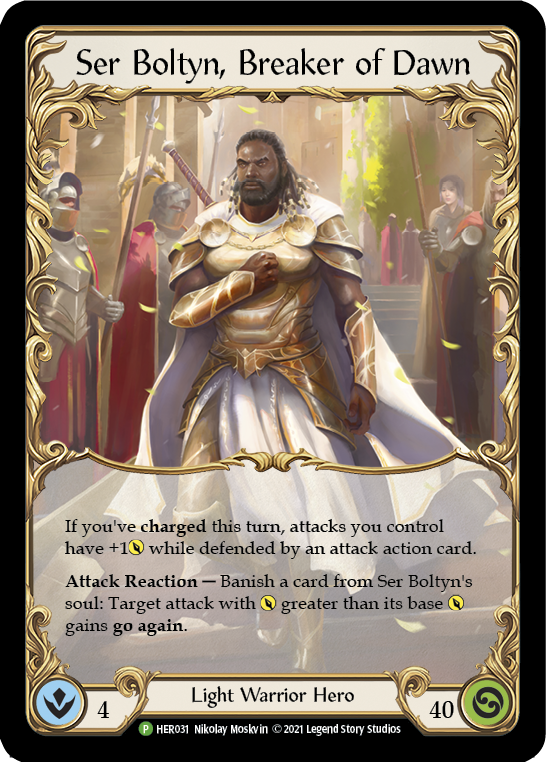 Ser Boltyn, Breaker of Dawn [HER031] (Promo)  Cold Foil | Galactic Gamez