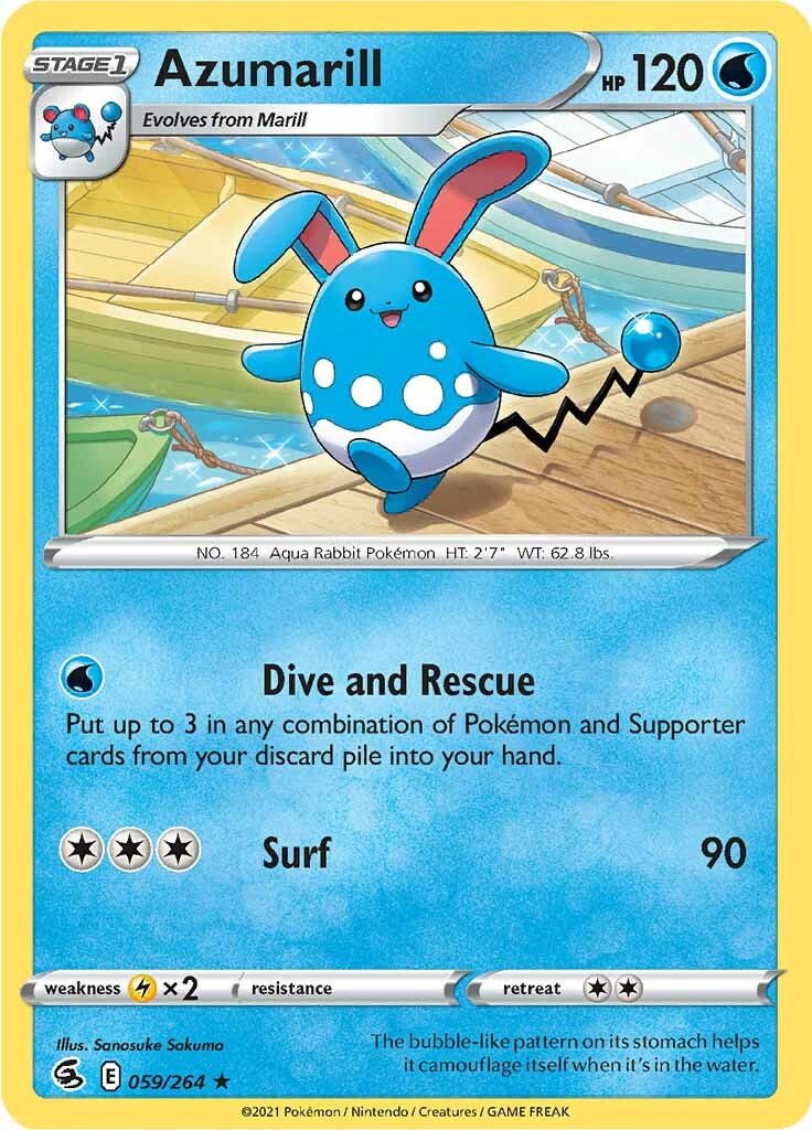 Azumarill (059/264) [Sword & Shield: Fusion Strike] | Galactic Gamez