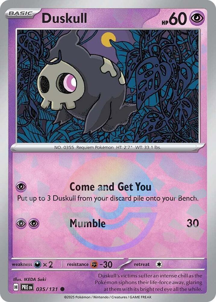 Duskull (035/131) (Poke Ball Pattern) [Scarlet & Violet: Prismatic Evolutions] | Galactic Gamez