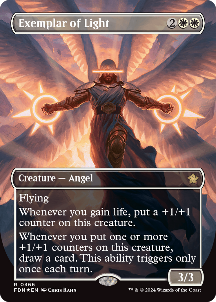 Exemplar of Light (Borderless) (Mana Foil) [Foundations] | Galactic Gamez