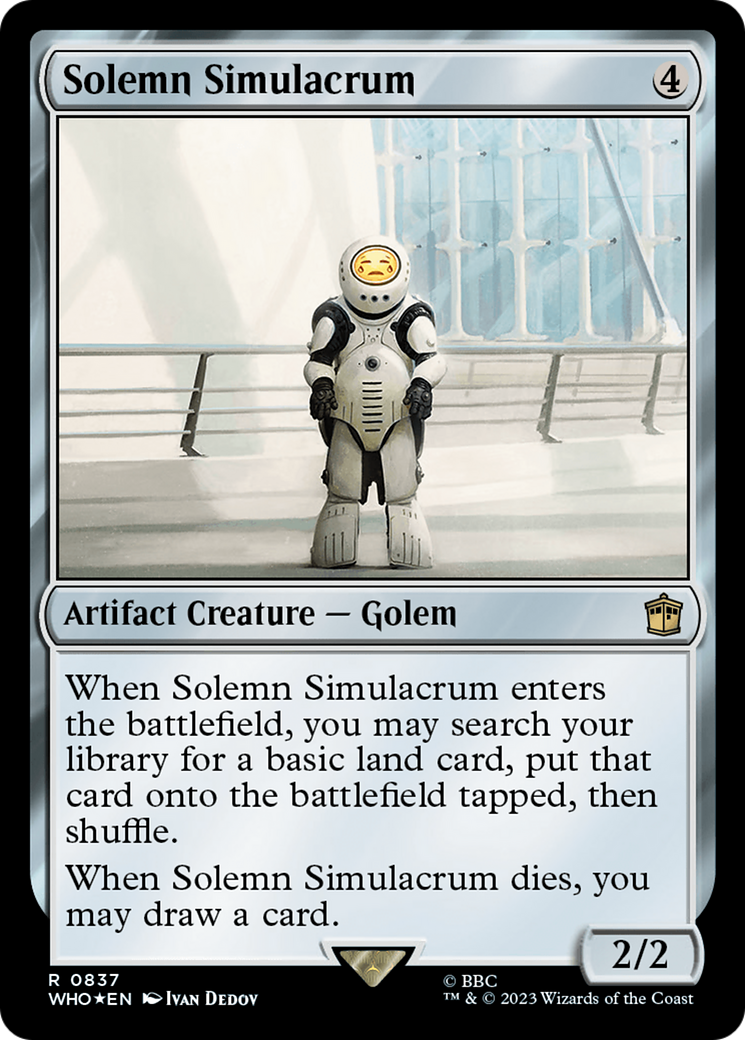 Solemn Simulacrum (Surge Foil) [Doctor Who] | Galactic Gamez