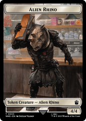 Alien Rhino // Mutant Double-Sided Token [Doctor Who Tokens] | Galactic Gamez