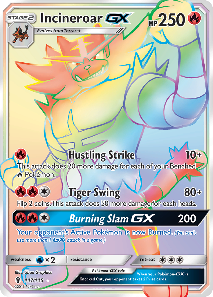 Incineroar GX (147/145) [Sun & Moon: Guardians Rising] | Galactic Gamez