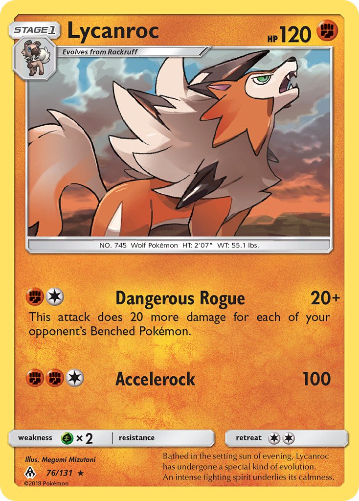 Lycanroc (76/131) (Theme Deck Exclusive) [Sun & Moon: Forbidden Light] | Galactic Gamez