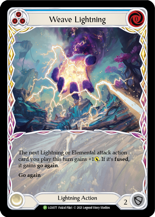 Weave Lightning (Blue) [LGS077] (Promo)  Rainbow Foil | Galactic Gamez