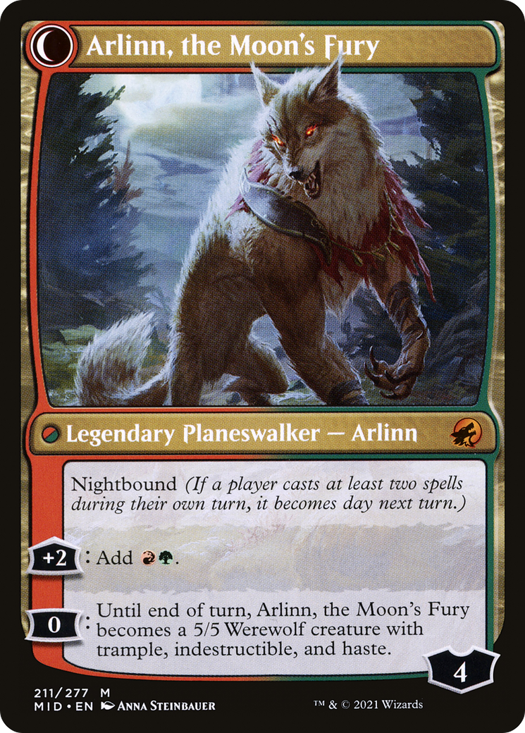 Arlinn, the Pack's Hope // Arlinn, the Moon's Fury [Secret Lair: From Cute to Brute] | Galactic Gamez