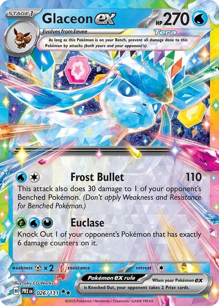 Glaceon ex (026/131) [Scarlet & Violet: Prismatic Evolutions] | Galactic Gamez