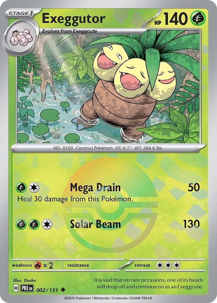 Exeggutor (002/131) (Poke Ball Pattern) [Scarlet & Violet: Prismatic Evolutions] | Galactic Gamez