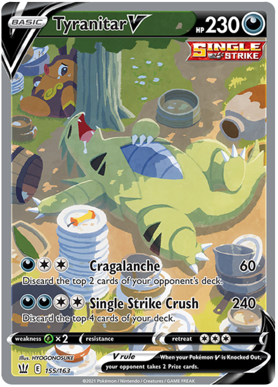 Tyranitar V (155/163) [Sword & Shield: Battle Styles] | Galactic Gamez