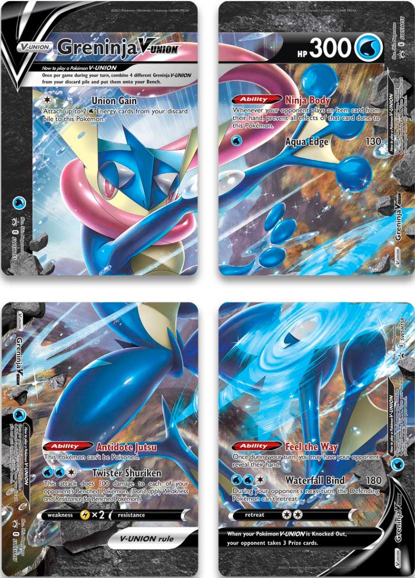 Greninja V-Union (Set of 4) [Sword & Shield: Black Star Promos] | Galactic Gamez