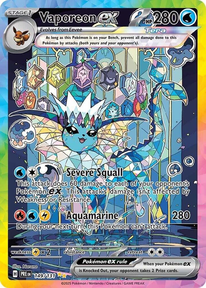 Vaporeon ex (149/131) [Scarlet & Violet: Prismatic Evolutions] | Galactic Gamez