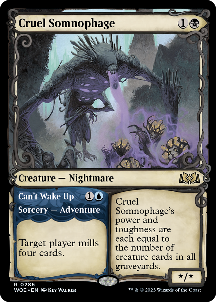 Cruel Somnophage // Can't Wake Up (Showcase) [Wilds of Eldraine] | Galactic Gamez