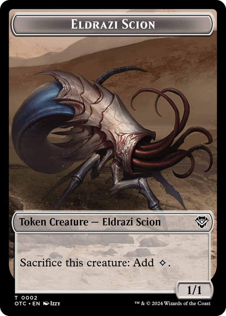 Eldrazi Scion // Treasure Double-Sided Token [Outlaws of Thunder Junction Commander Tokens] | Galactic Gamez