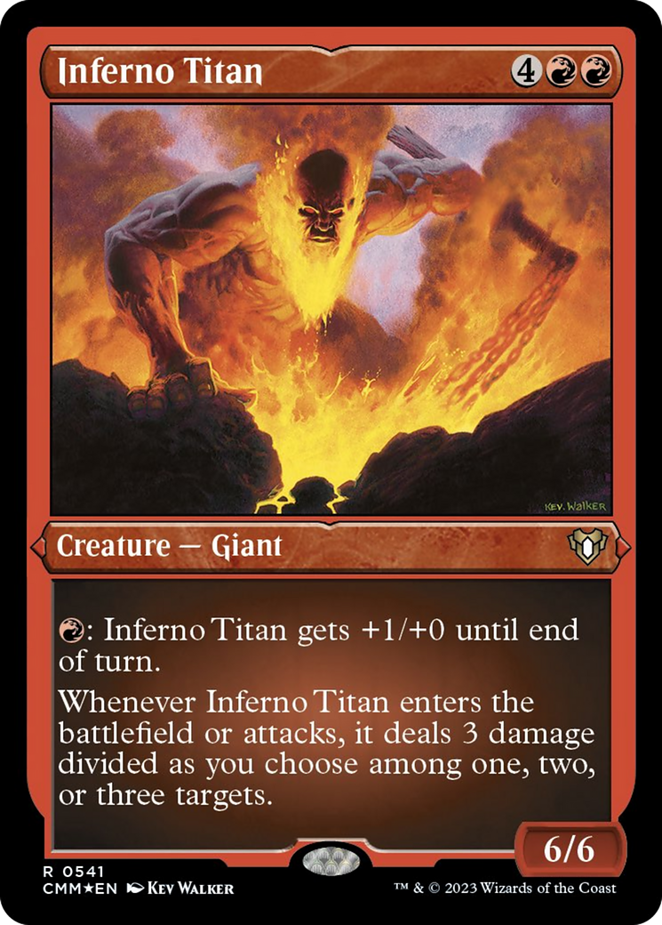 Inferno Titan (Foil Etched) [Commander Masters] | Galactic Gamez