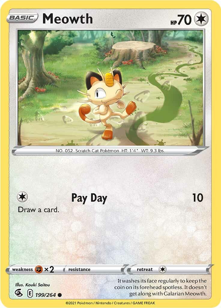 Meowth (199/264) [Sword & Shield: Fusion Strike] | Galactic Gamez