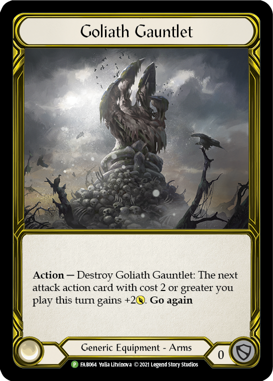 Goliath Gauntlet (Golden) [FAB064] (Promo)  Cold Foil | Galactic Gamez