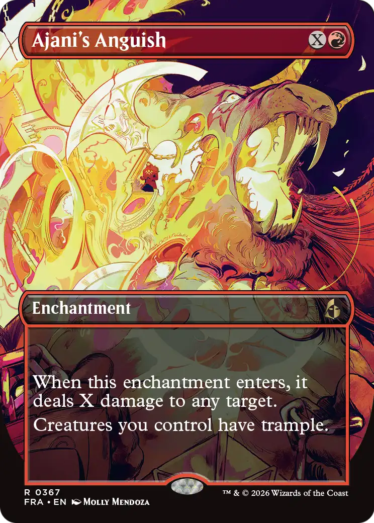 Ajani's Anguish (Borderless) [Reality Fracture] | Galactic Gamez