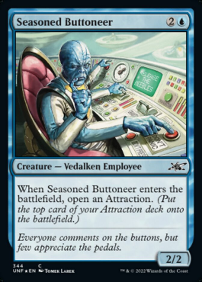 Seasoned Buttoneer (Galaxy Foil) [Unfinity] | Galactic Gamez
