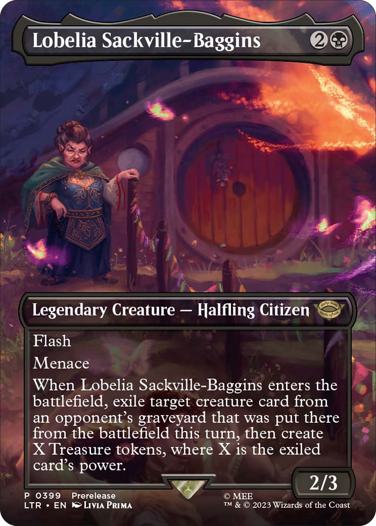 Lobelia Sackville-Baggins (Borderless Alternate Art) [The Lord of the Rings: Tales of Middle-Earth] | Galactic Gamez