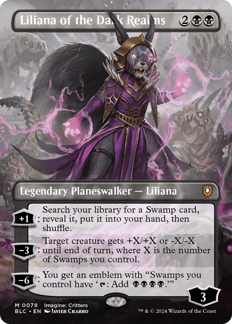 Liliana of the Dark Realms (Borderless) [Bloomburrow Commander] | Galactic Gamez