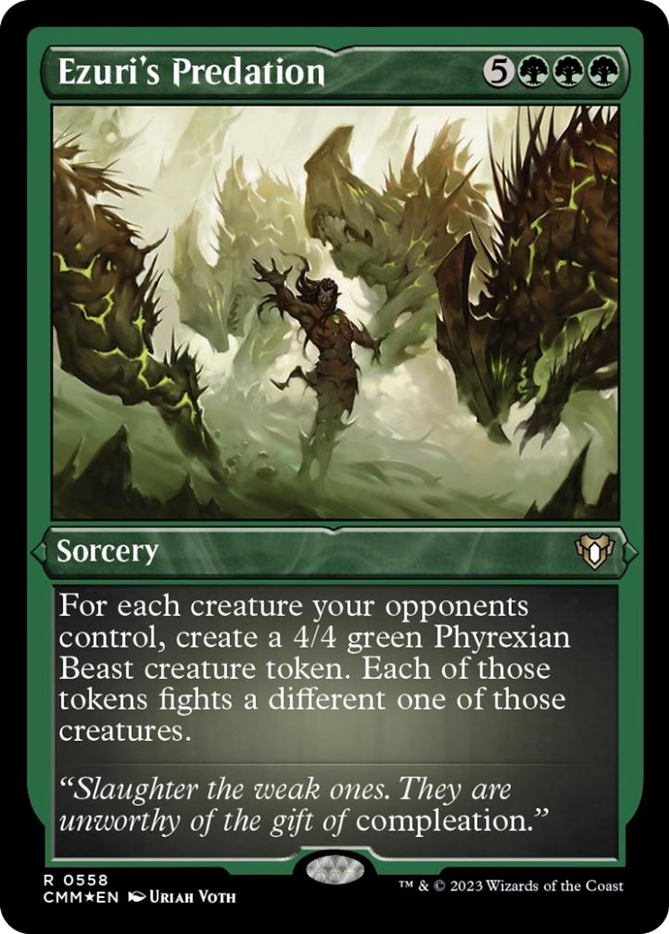 Ezuri's Predation (Foil Etched) [Commander Masters] | Galactic Gamez