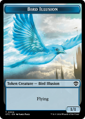 Bird Illusion // Elemental (0014) Double-Sided Token [Outlaws of Thunder Junction Commander Tokens] | Galactic Gamez