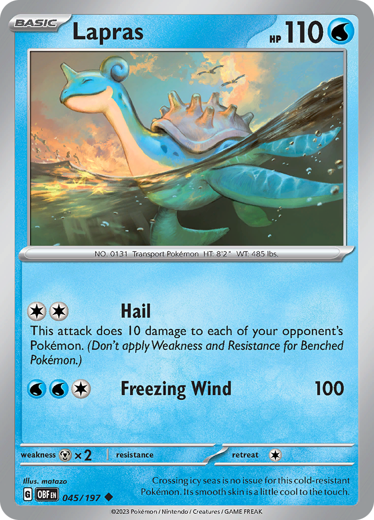 Lapras (045/197) [Scarlet & Violet: Obsidian Flames] | Galactic Gamez