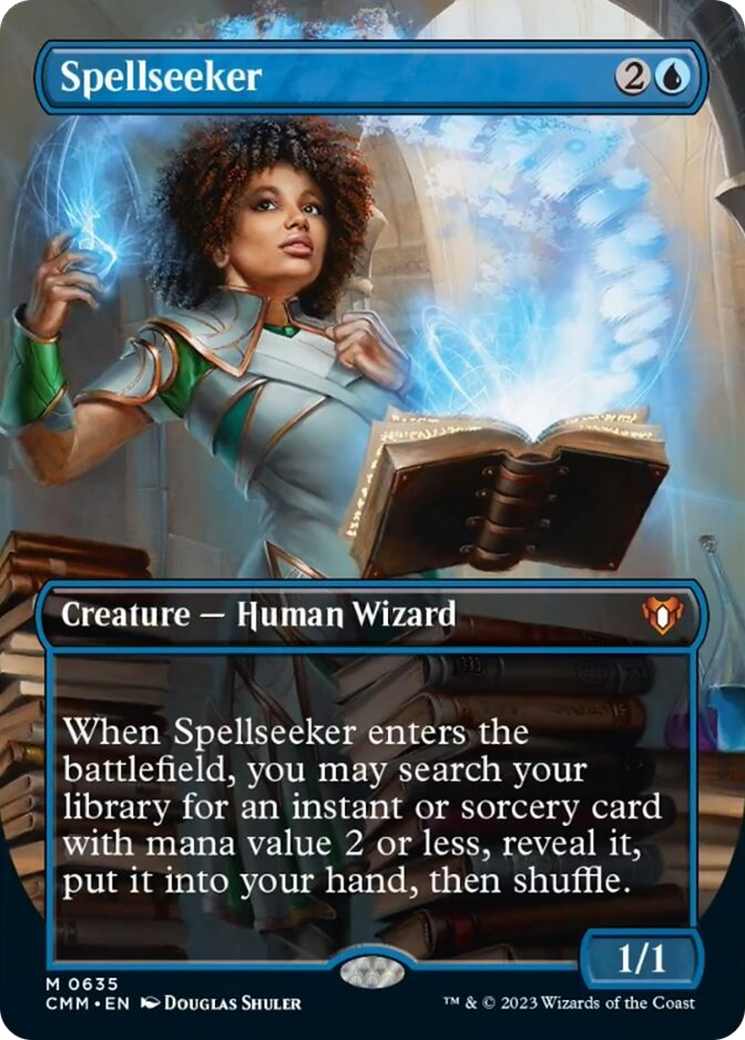 Spellseeker (Borderless Alternate Art) [Commander Masters] | Galactic Gamez