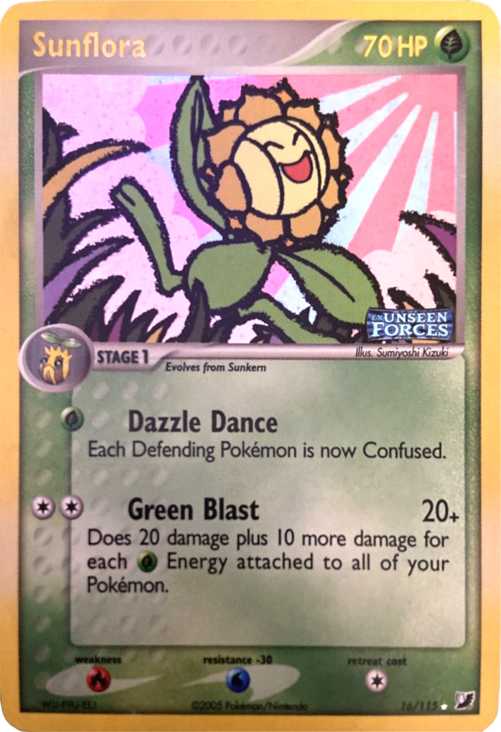 Sunflora (16/115) (Stamped) [EX: Unseen Forces] | Galactic Gamez