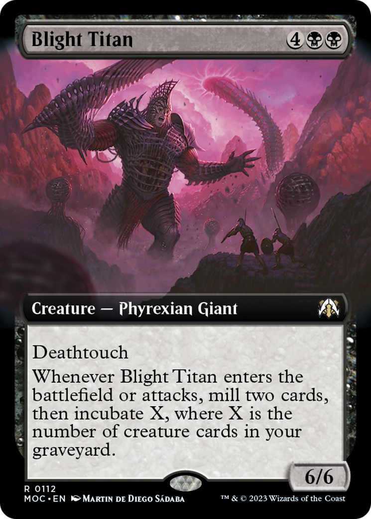Blight Titan (Extended Art) [March of the Machine Commander] | Galactic Gamez
