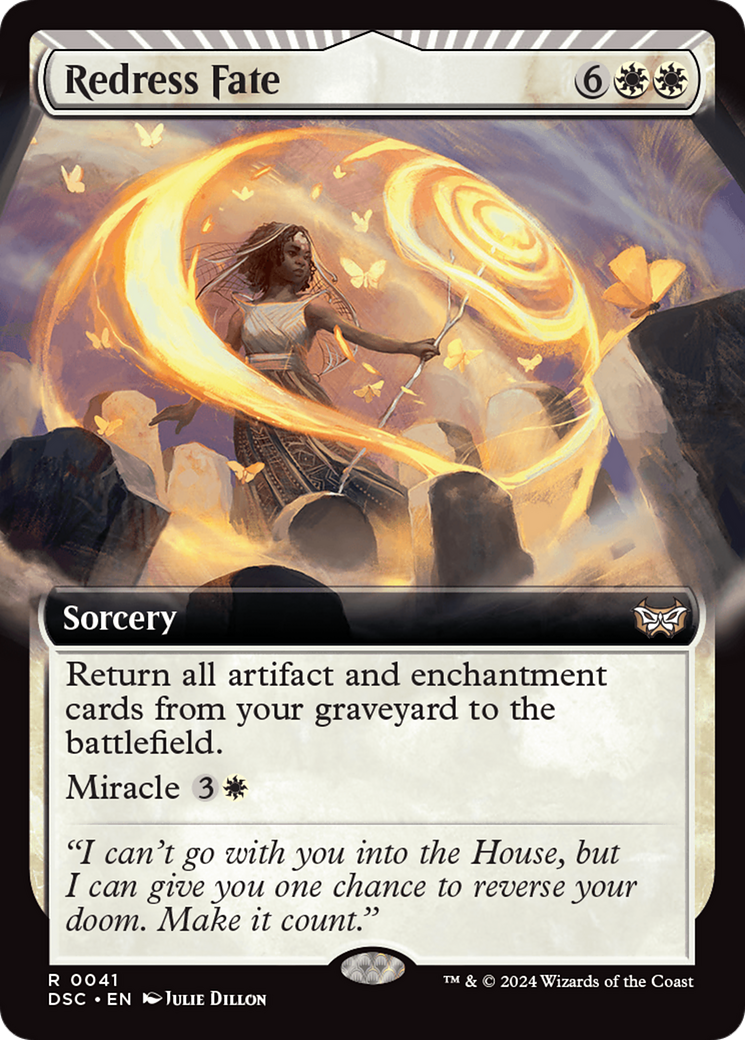 Redress Fate (Extended Art) [Duskmourn: House of Horror Commander] | Galactic Gamez