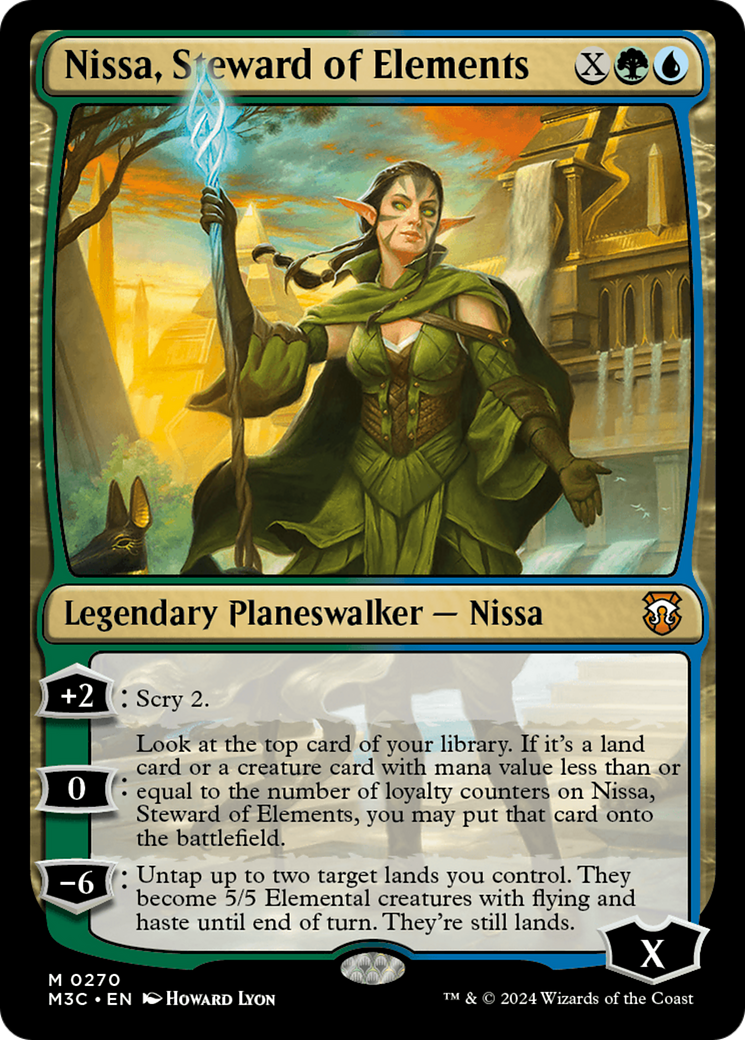 Nissa, Steward of Elements (Ripple Foil) [Modern Horizons 3 Commander] | Galactic Gamez