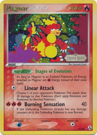 Magmar (21/92) (Stamped) [EX: Legend Maker] | Galactic Gamez
