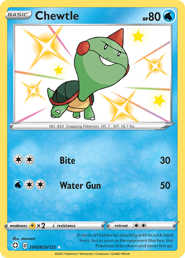 Chewtle (SV028/SV122) [Sword & Shield: Shining Fates] | Galactic Gamez