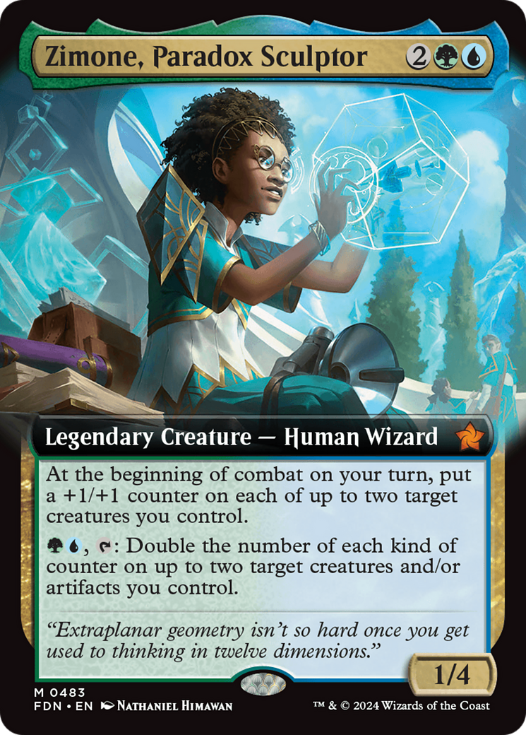 Zimone, Paradox Sculptor (Extended Art) [Foundations] | Galactic Gamez