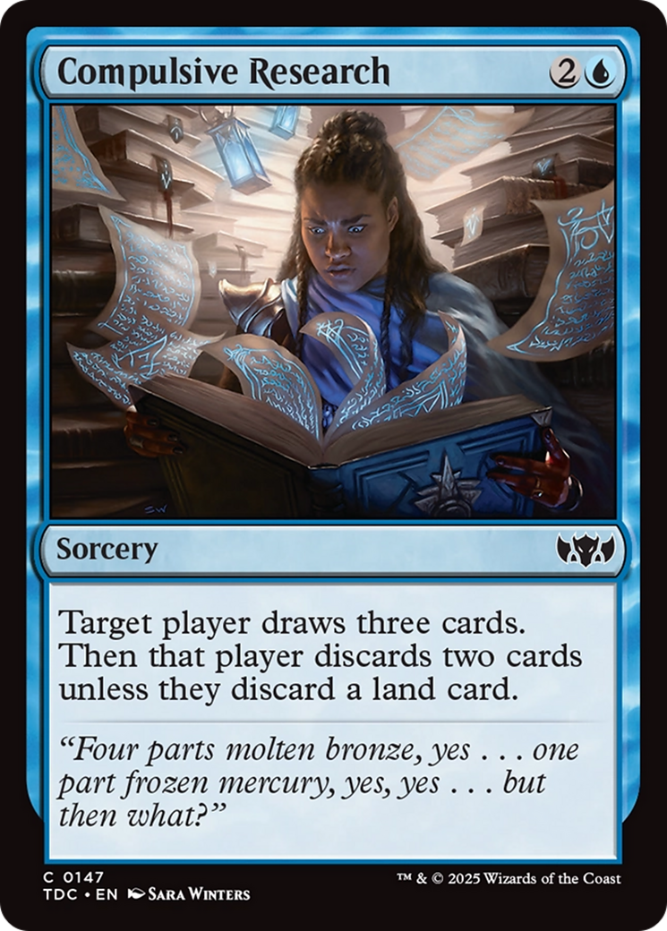 Compulsive Research [Tarkir: Dragonstorm Commander] | Galactic Gamez