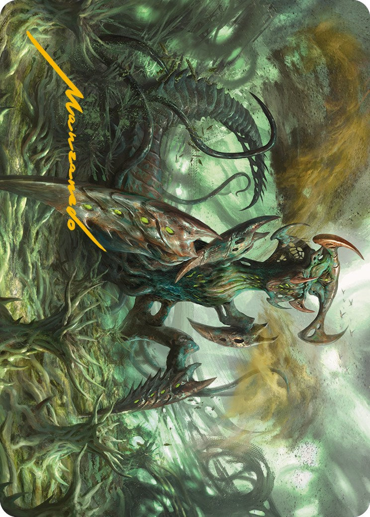 Zopandrel, Hunger Dominus Art Card (Gold-Stamped Signature) [Phyrexia: All Will Be One Art Series] | Galactic Gamez