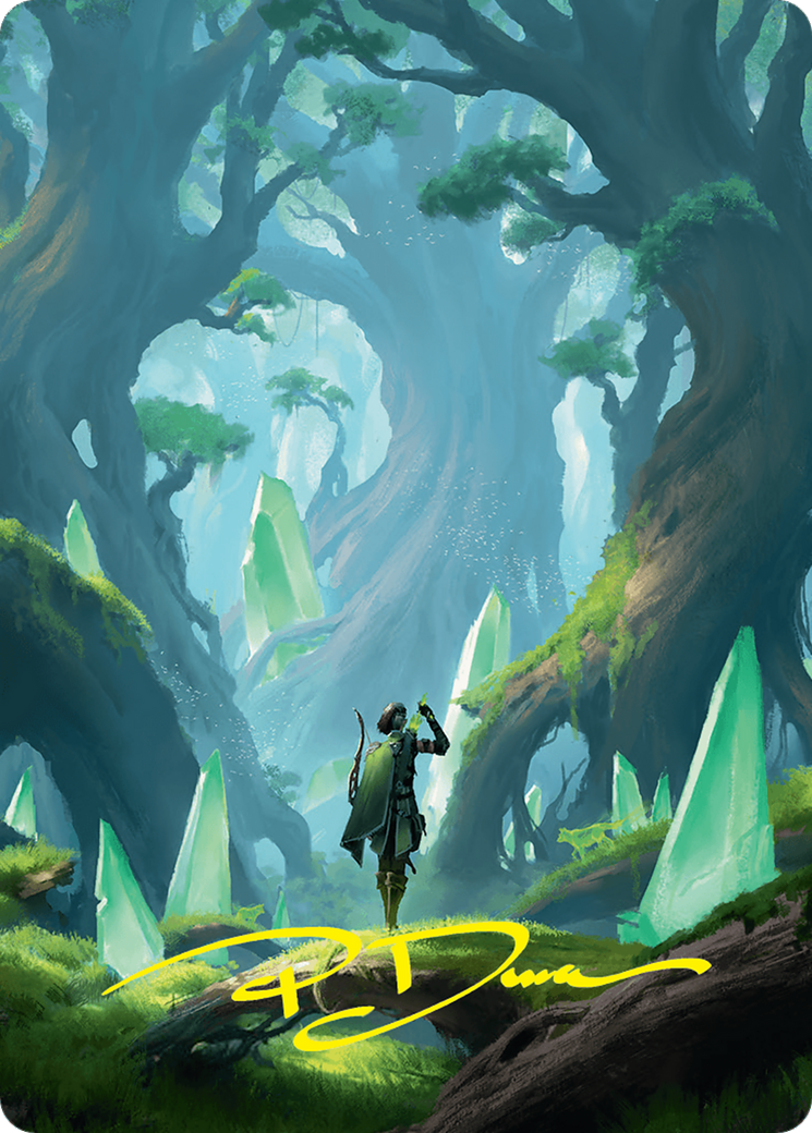 Forest Art Card (25/54) (Gold-Stamped Signature) [Foundations Art Series] | Galactic Gamez
