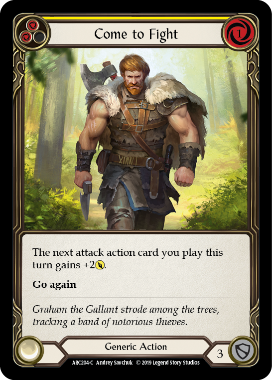 Come to Fight (Yellow) [ARC204-C] (Arcane Rising)  1st Edition Normal | Galactic Gamez