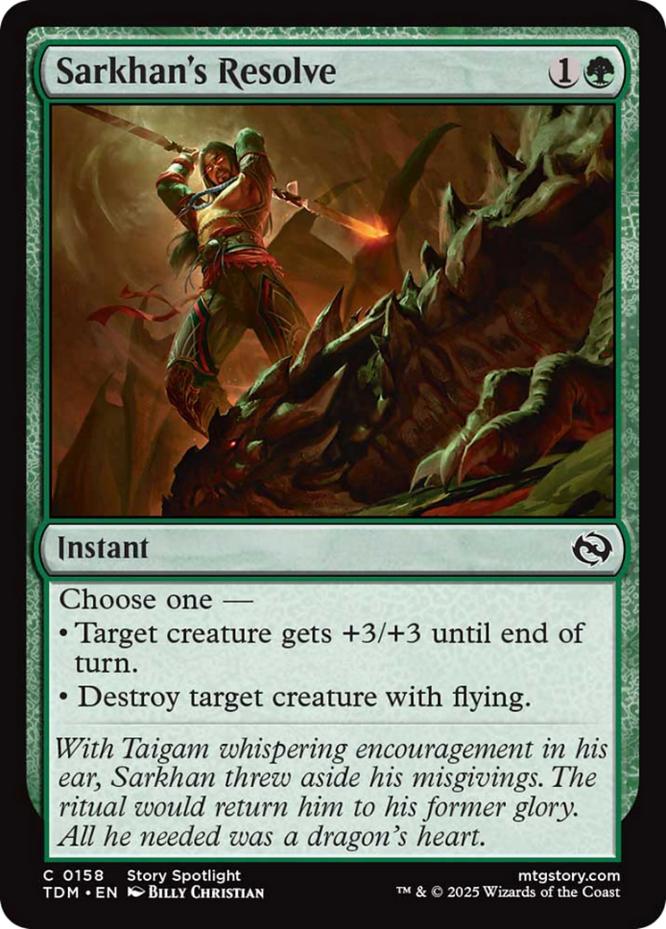 Sarkhan's Resolve [Tarkir: Dragonstorm] | Galactic Gamez