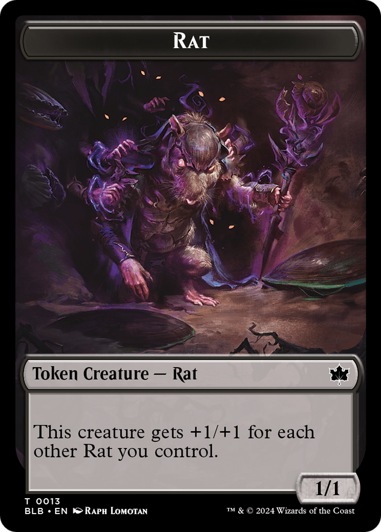 Rat Token [Bloomburrow Tokens] | Galactic Gamez