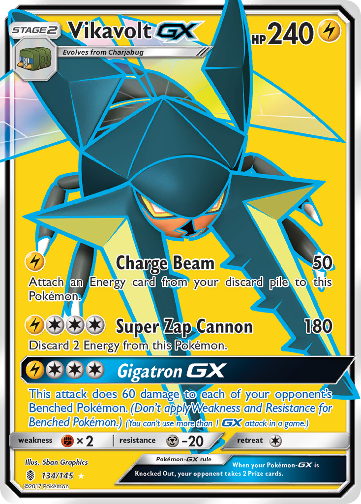 Vikavolt GX (134/145) [Sun & Moon: Guardians Rising] | Galactic Gamez