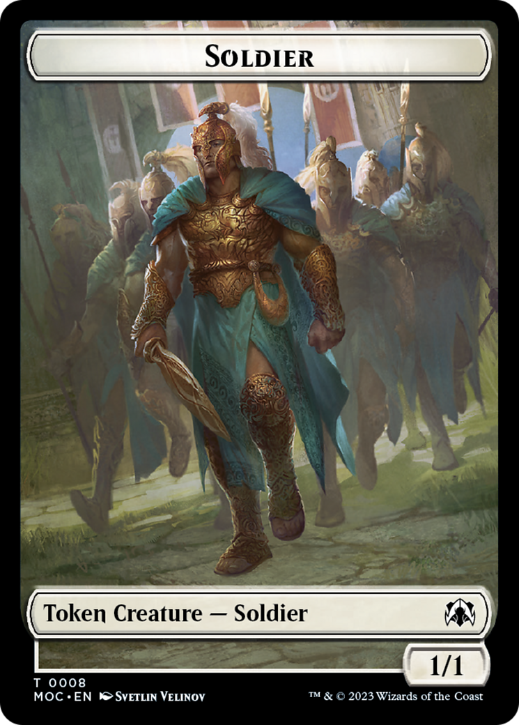 Soldier // Insect Double-Sided Token [March of the Machine Commander Tokens] | Galactic Gamez