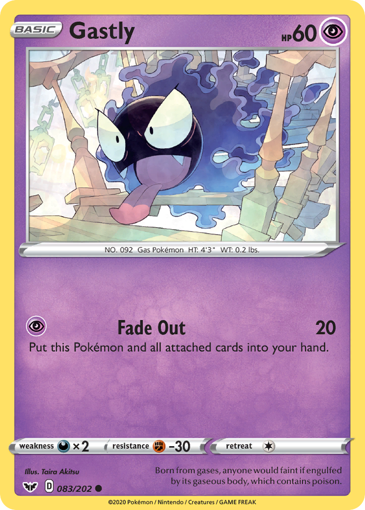 Gastly (083/202) [Sword & Shield: Base Set] | Galactic Gamez