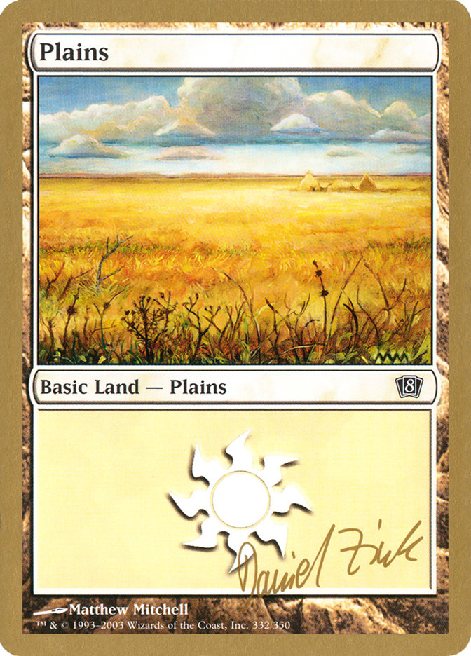 Plains (dz332) (Daniel Zink) [World Championship Decks 2003] | Galactic Gamez